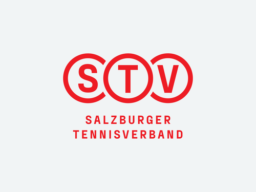 Rote „STV"-Buchstaben im Kreis, mit „Salzburger Tennisverband" darunter, auf hellgrauem Hintergrund.