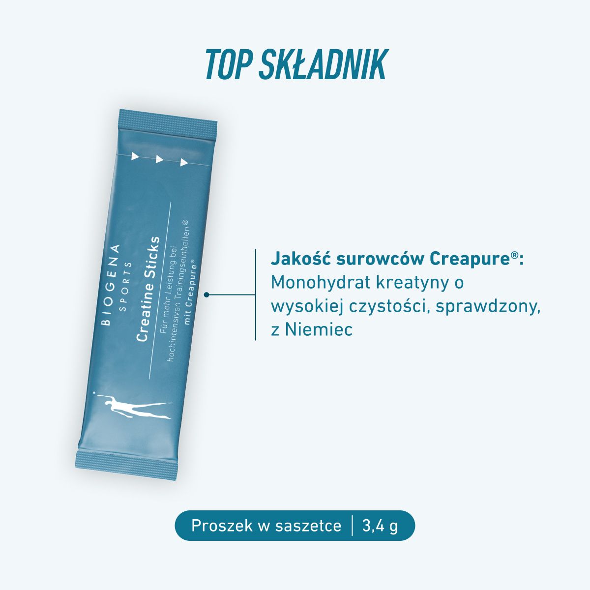 Kreatyna w saszetkach - 3 g Creapure®