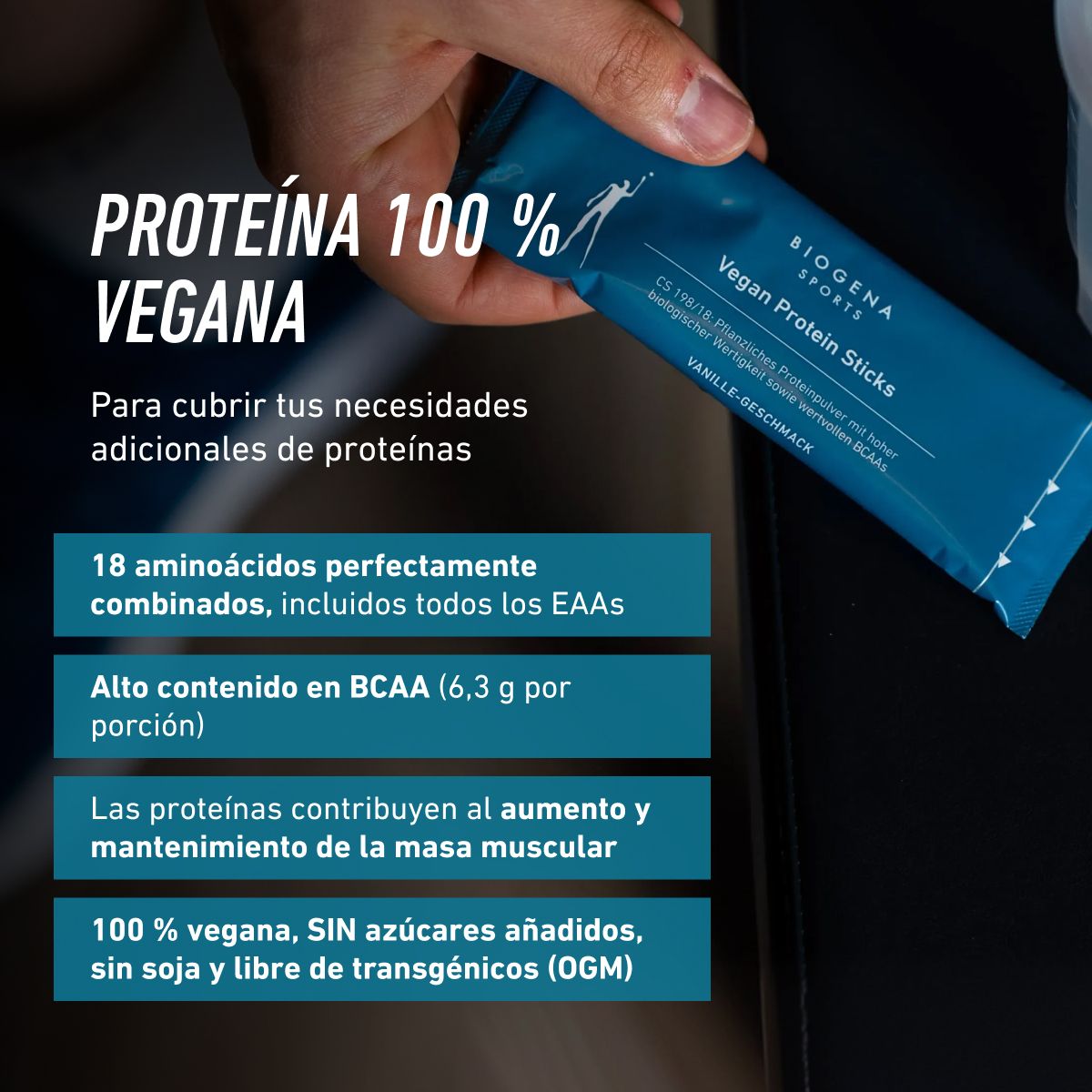 Proteína Vegana en Sobres