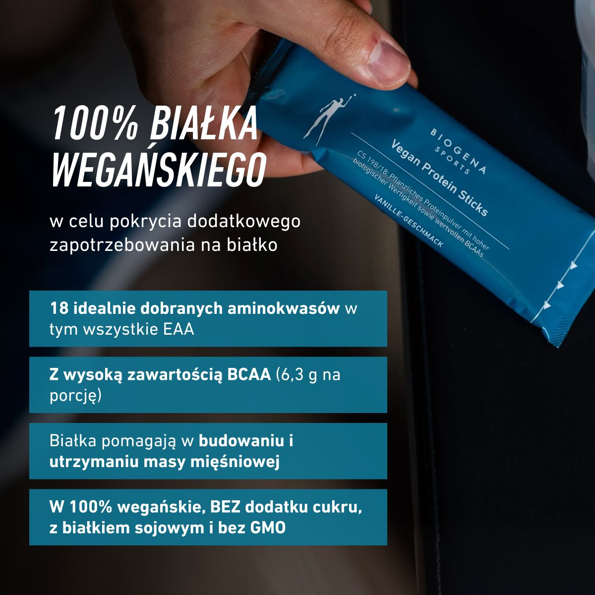 Wegańskie białko w saszetkach