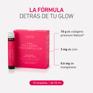 Biogena Aesthetics Premium Kollagen+ Trinkampullen caja, vial, textos en italiano
