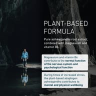 Man standing in a dark cave. Ashwagandha, magnesium, and vitamin B6 support normal nerve and mental function as well as physical and mental well-being.