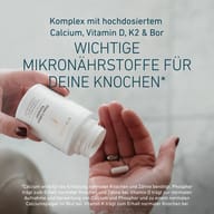 Balenie BIOGENA Osteo Calbon Komplex. Prémiový komplex s vápnikom, fosforom, vitamínmi D a K, ktoré prispievajú k udržaniu zdravých kostí a zubov.