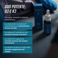 Vitamine D3 e K2 in forma liquida
