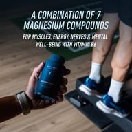 BIOGENA Sports Magnesium Sport with a combination of 7 magnesium compounds and vitamin B6. Designed to support muscles, energy metabolism, nervous system function and mental well-being for active lifestyles.
