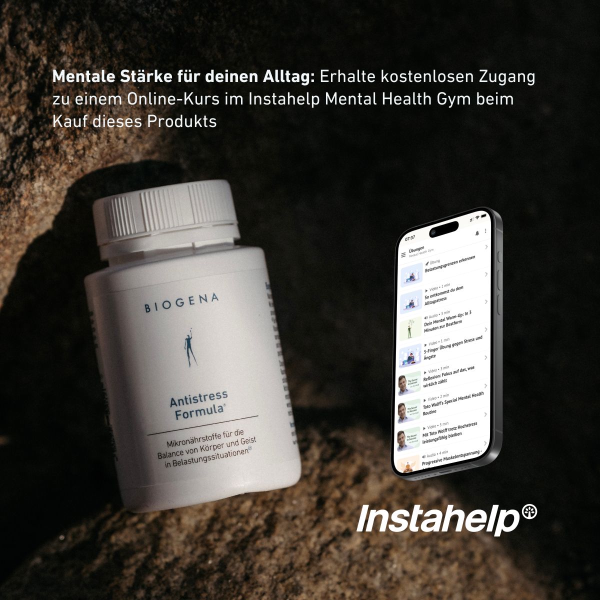 Biogena, Antistress Formula®, Flasche, weiß, Mikronährstoffe für die Balance von Körper und Geist in Belastungssituationen®