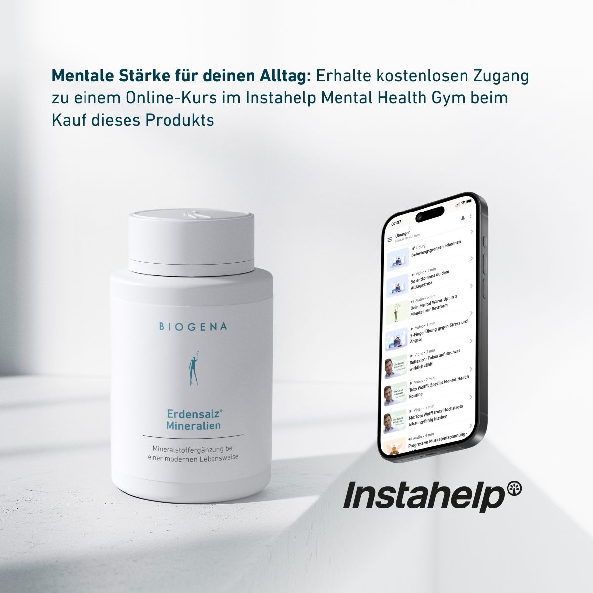 Biogena, Erdensalz® Mineralien, Flasche, weiss, Mineralstoffergänzung bei einer modernen Lebensweise