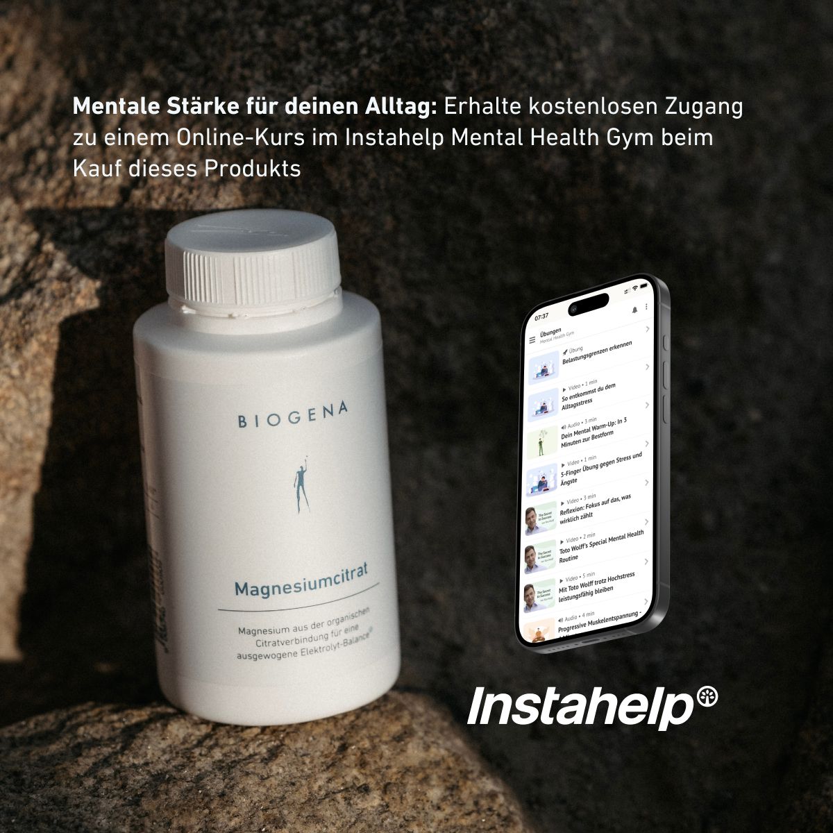 Biogena, Magnesium-citrat, Flasche, weiß, Magnesium aus der organischen Citratverbindung für eine ausgewogene Elektrolyt-Balance®