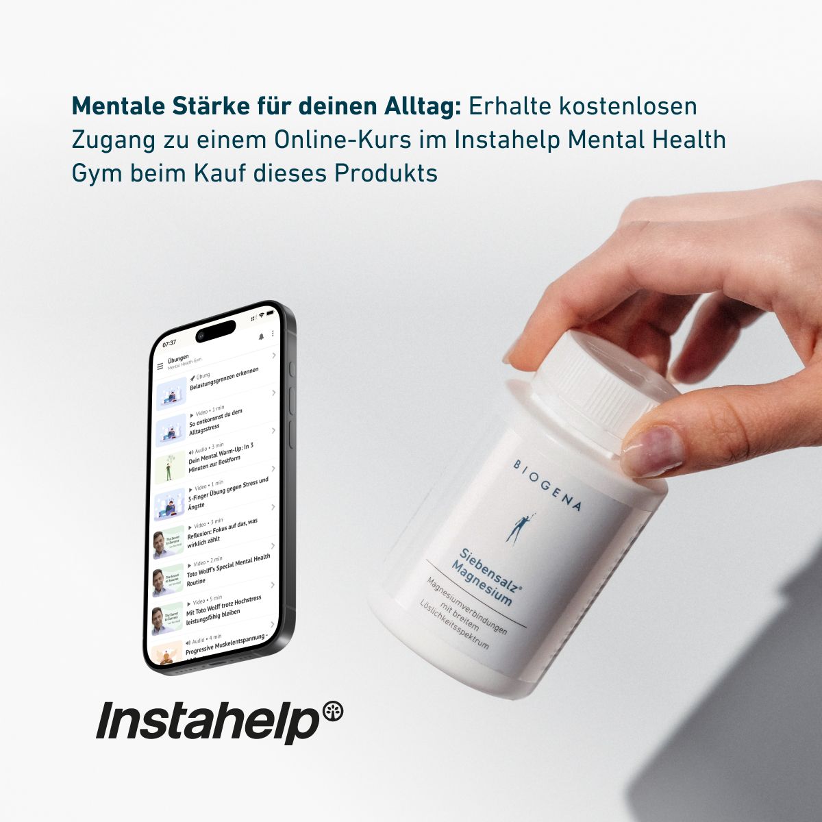 Biogena, Siebensalz® Magnesium, Flasche, weiß, Magnesiumverbindungen mit breitem Löslichkeitsspektrum