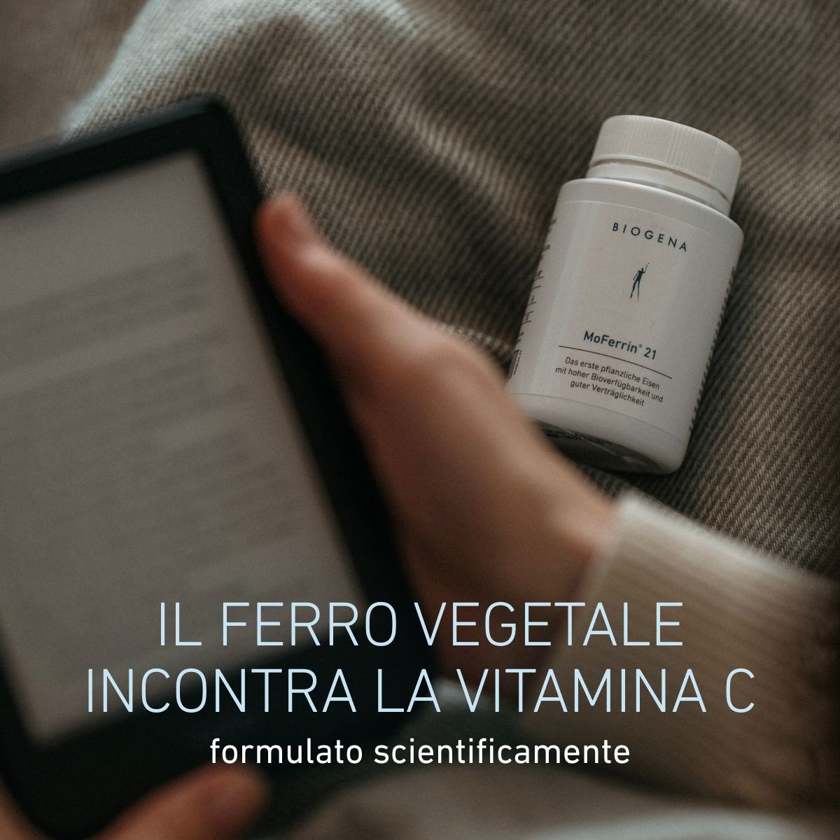 Biogena, MoFerrin® 21, Bottiglia, bianco, Il primo ferro vegetale con alta biodisponibilità e buona tollerabilità