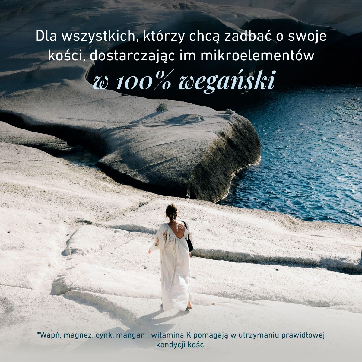 Biogena, Osteo Caldebor® vegan, Butelka, biały, Premium mieszanka minerałów z wegańską witaminą D3 i K2 MK-7 dla utrzymania stabilnych kości®
