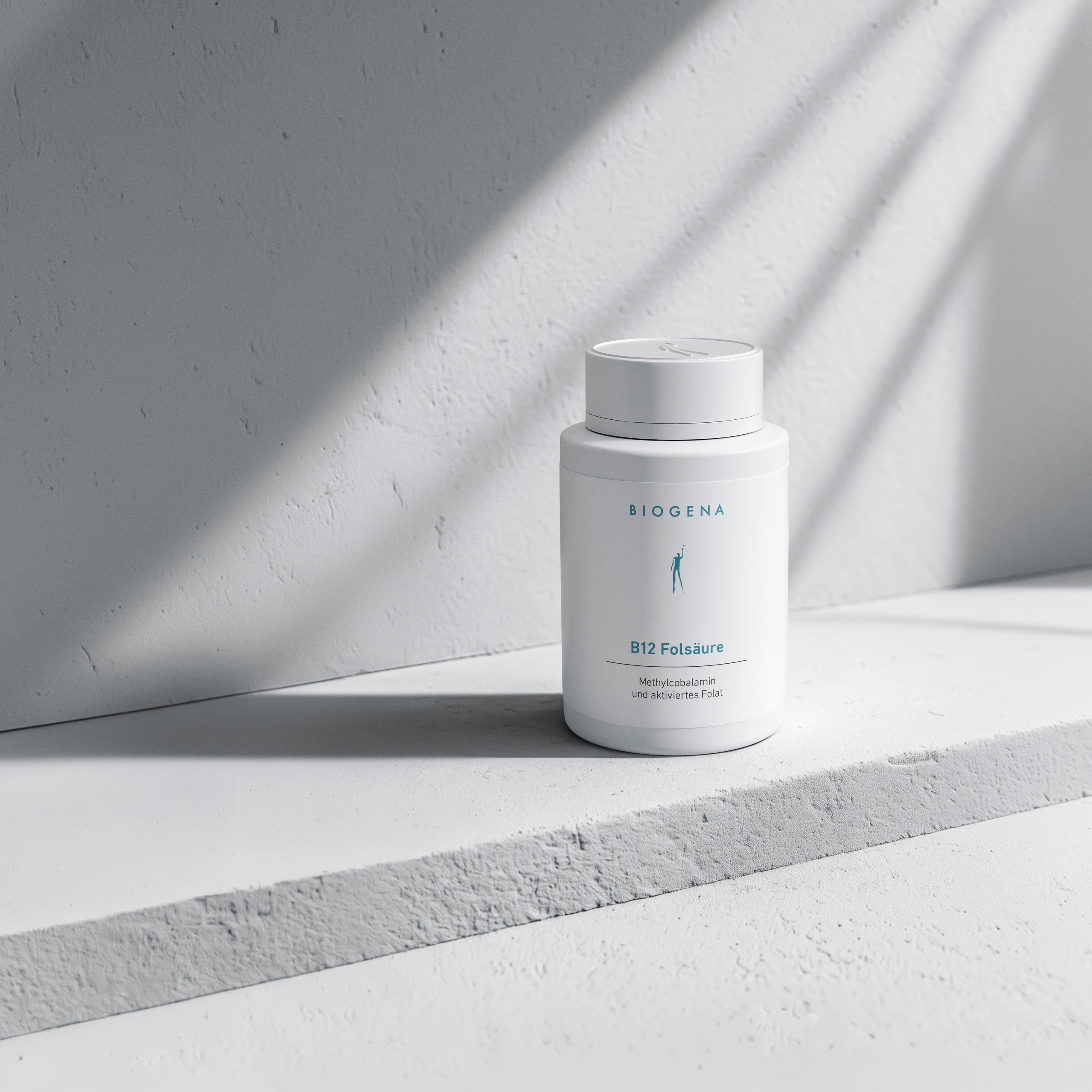 Biogena, B12 Folsäure, Bouteille, blanc, Méthylcobalamine et folate activé