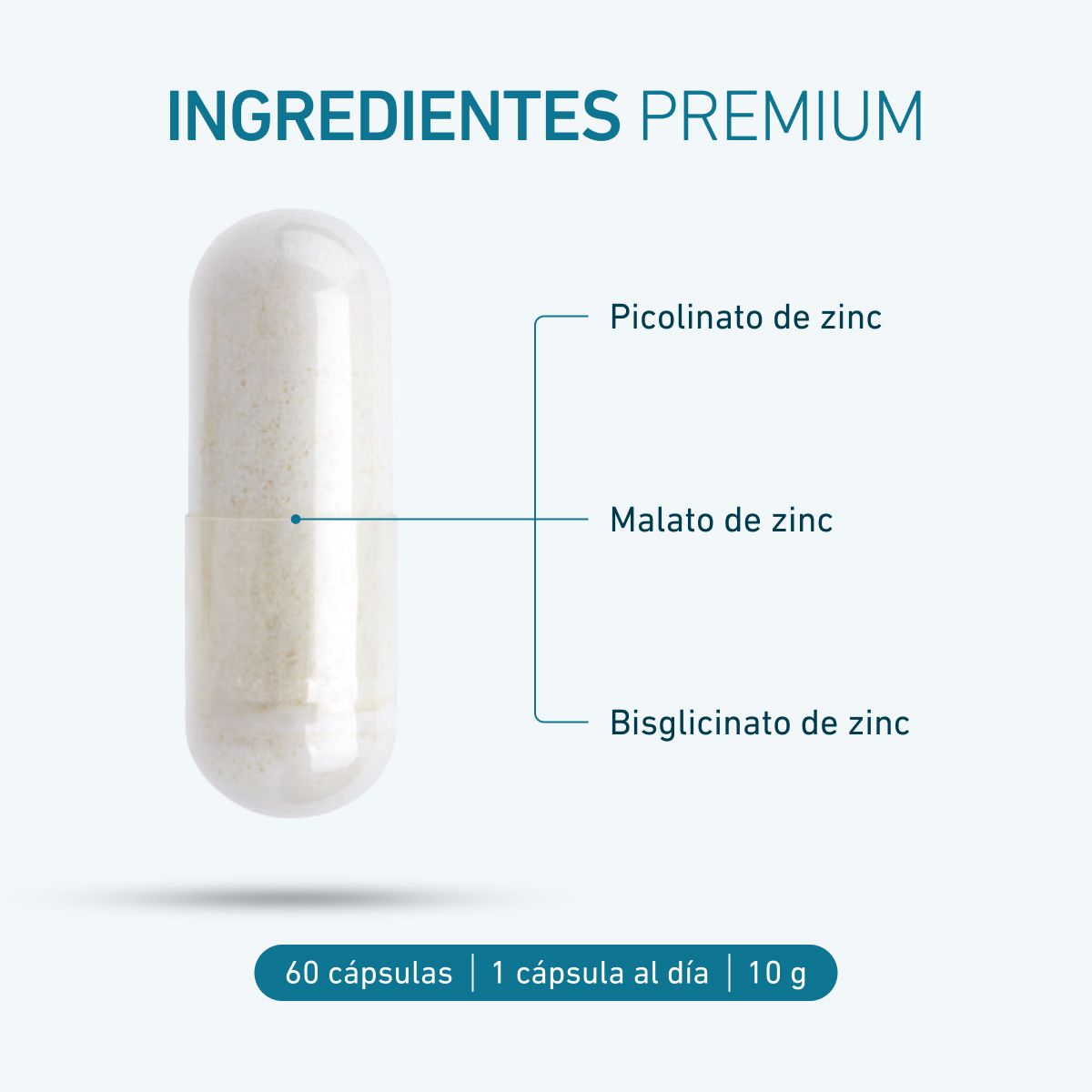 Biogena, DreiSalz® Zink 9 mg, Botella, blanco, Zinc de tres compuestos