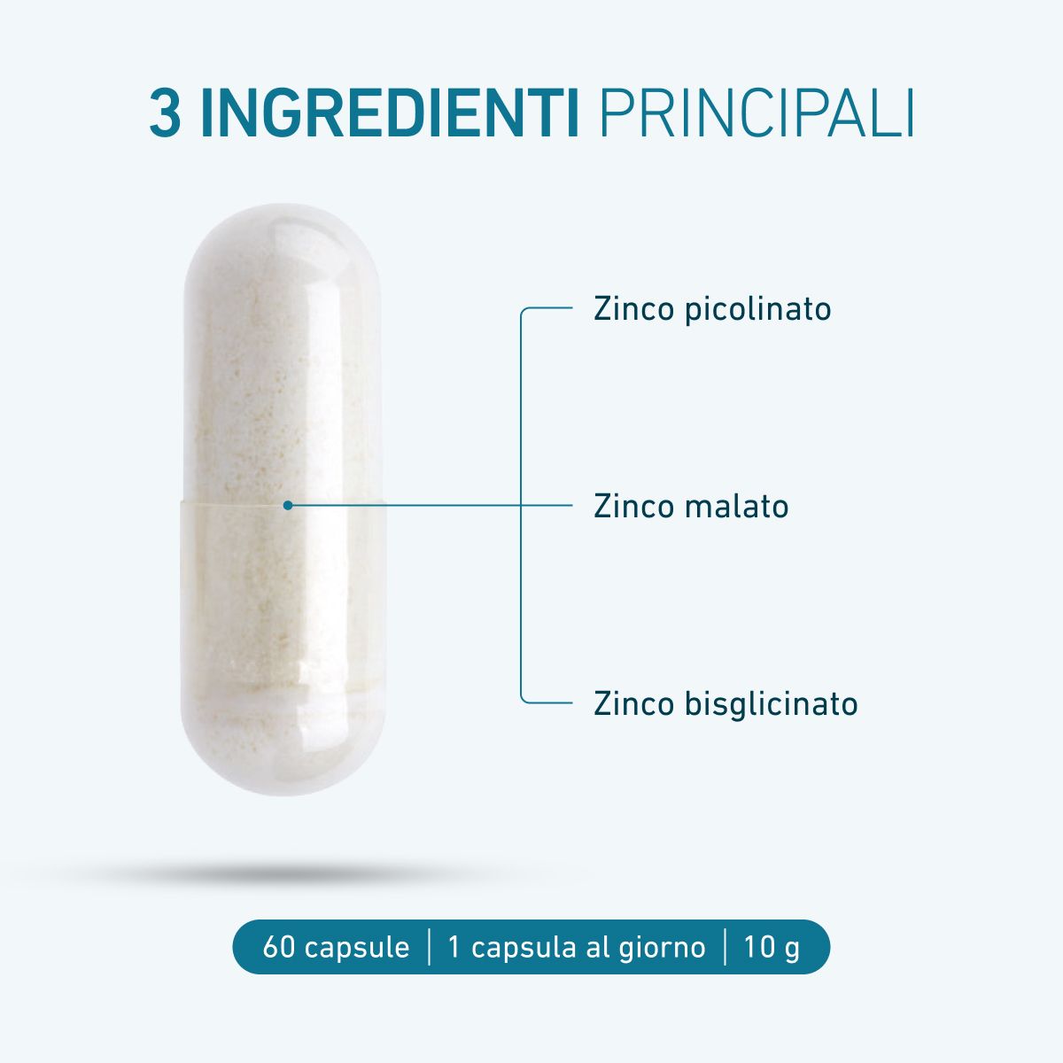 Biogena, DreiSalz® Zink 9 mg, Bottiglia, bianco, Zinco da tre composti