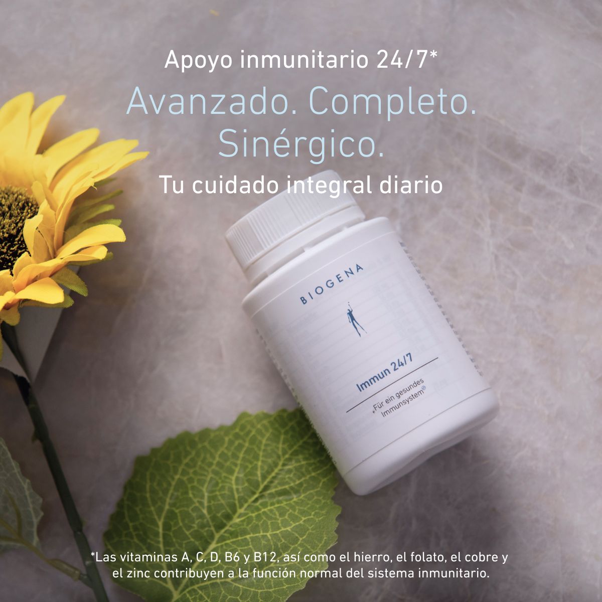 Biogena, Immun 24/7, Botella, blanco, Para un sistema inmunitario sano®
