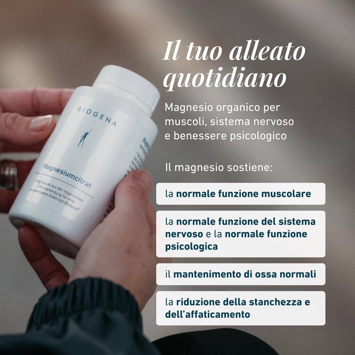 Biogena, Magnesium-citrat, Flasche, weiß, Magnesium aus der organischen Citratverbindung für eine ausgewogene Elektrolyt-Balance®