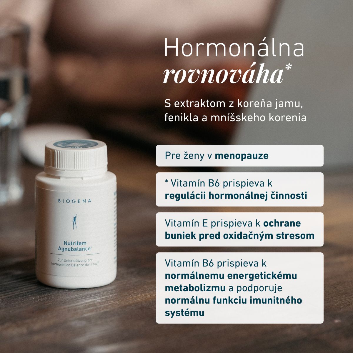 Biogena, Nutrifem Agnubalance®, Fľaša, biela, Na podporu hormonálnej rovnováhy ženy®