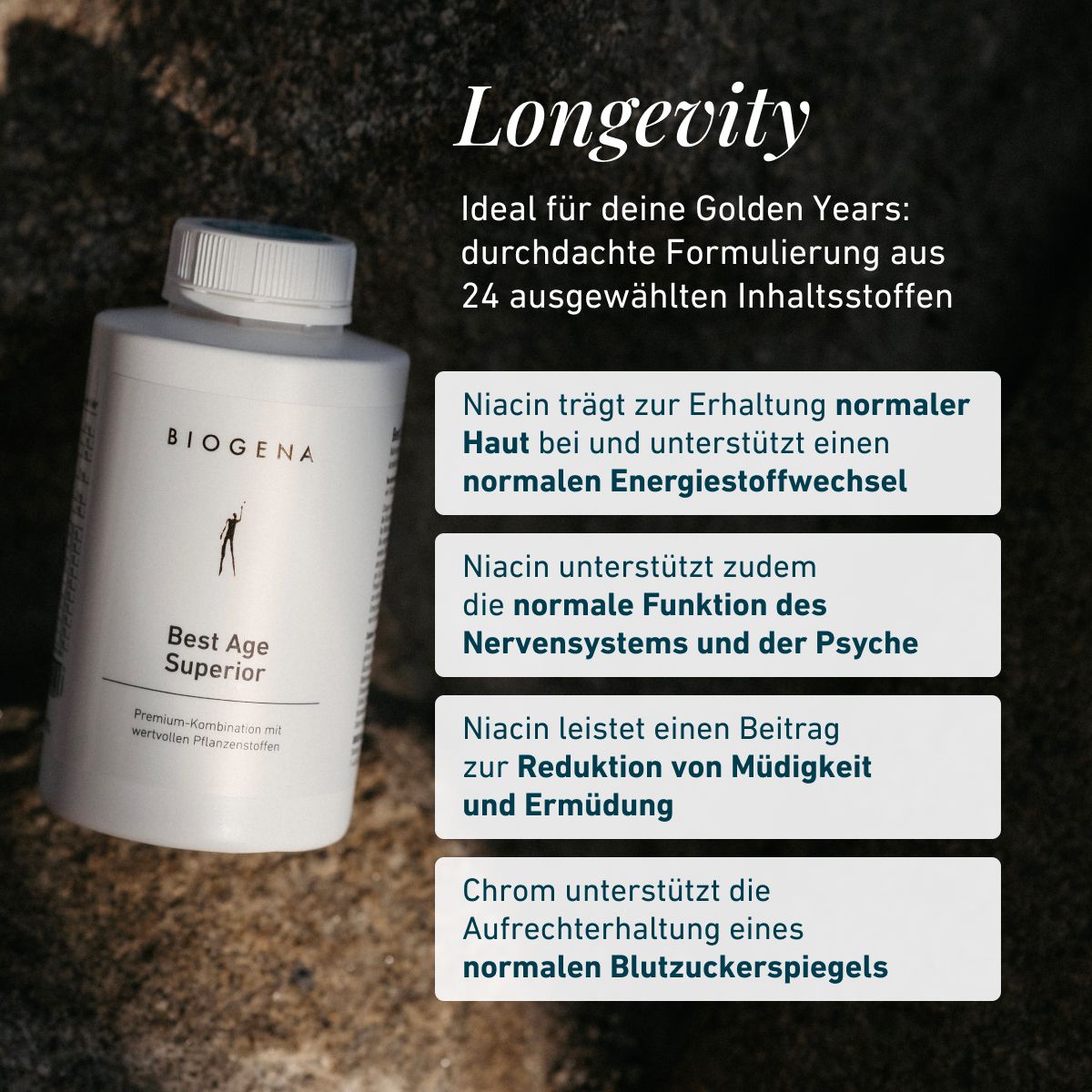 Biogena, Best Age Superior, Flasche, weiß, Premium-Kombination mit wertvollen Pflanzenstoffen