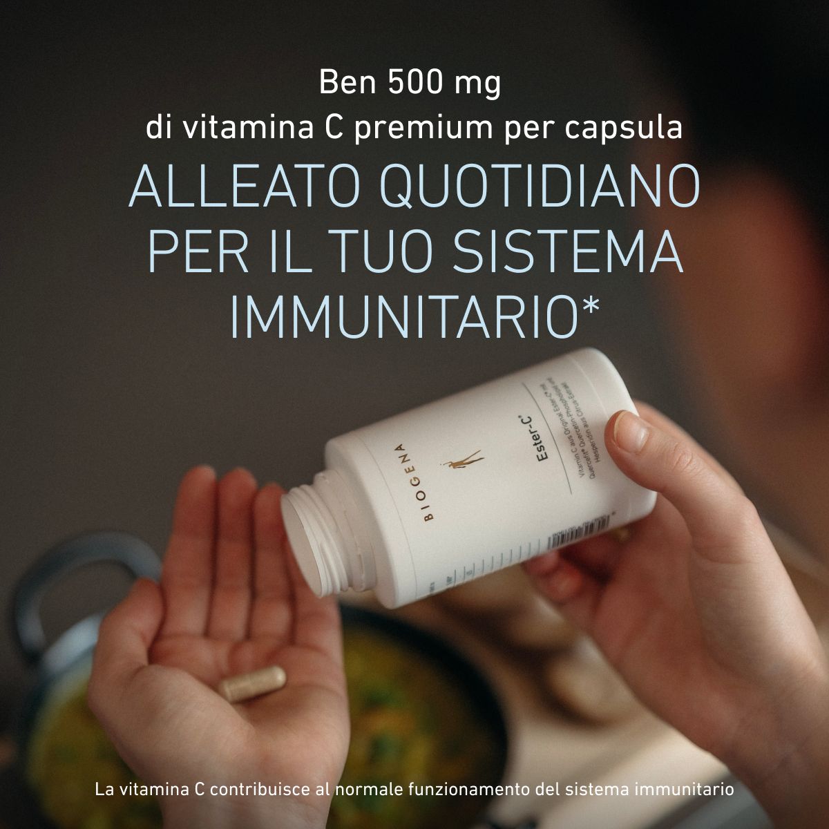 Biogena, Ester-C®, Flasche, weiß, Originales Ester-C® Vitamin C mit pflanzlichem Quercetin und Rutin aus Holunderblütenextrakt