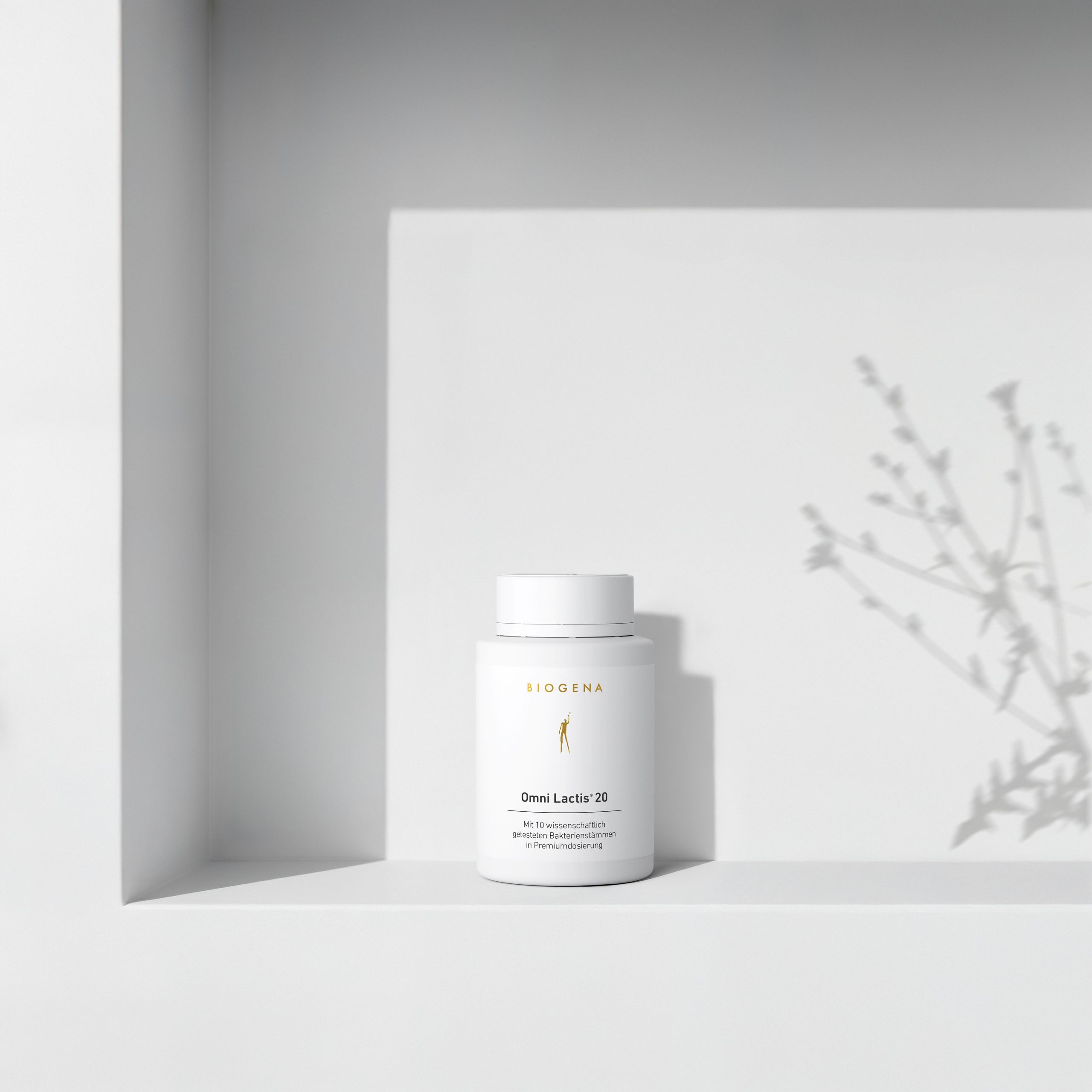 Biogena, Omni Lactis® 20, Bottiglia, bianco, Con 10 ceppi batterici testati scientificamente in dosaggio premium