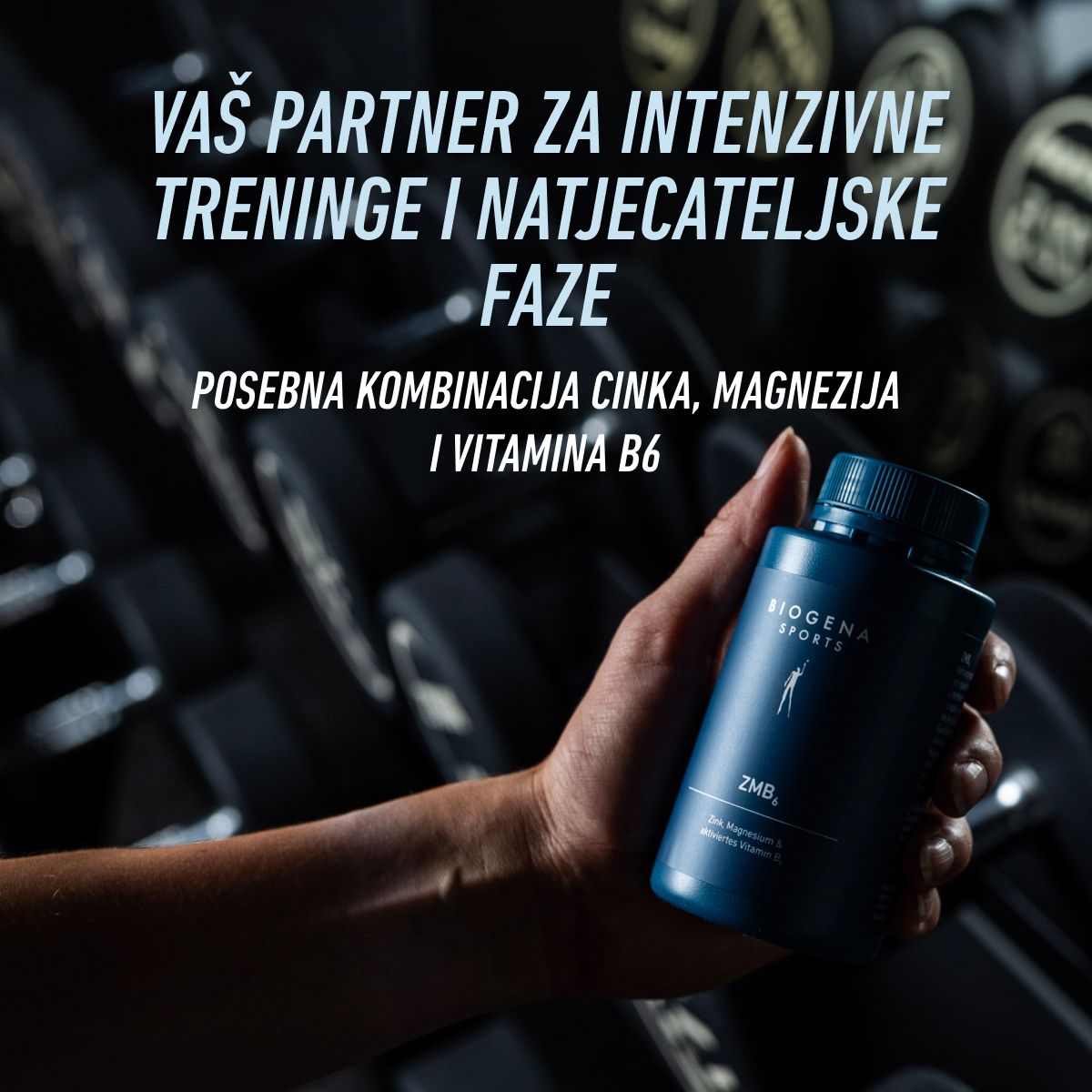 Biogena Sports, ZMB₆, Boca, petrol, Cink, Magnezij & aktivirani vitamin B6