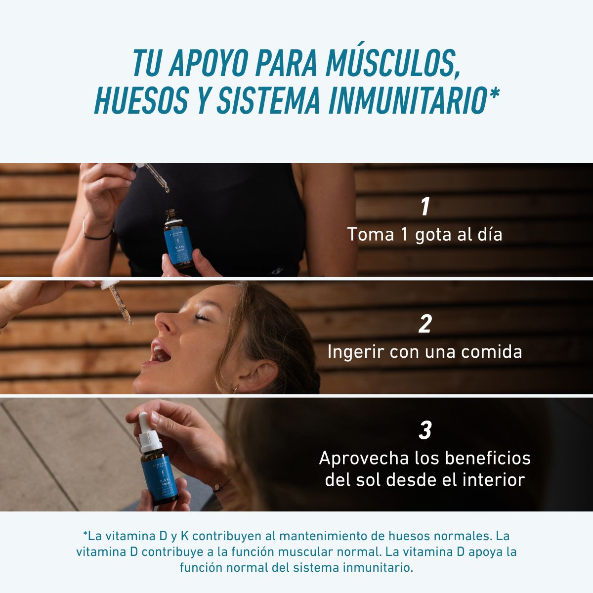 Biogena Sports, D3 & K2 liquid, Botella, petrol, Duo-Active 2000 UI D3 & 25 µg K2 MK-7