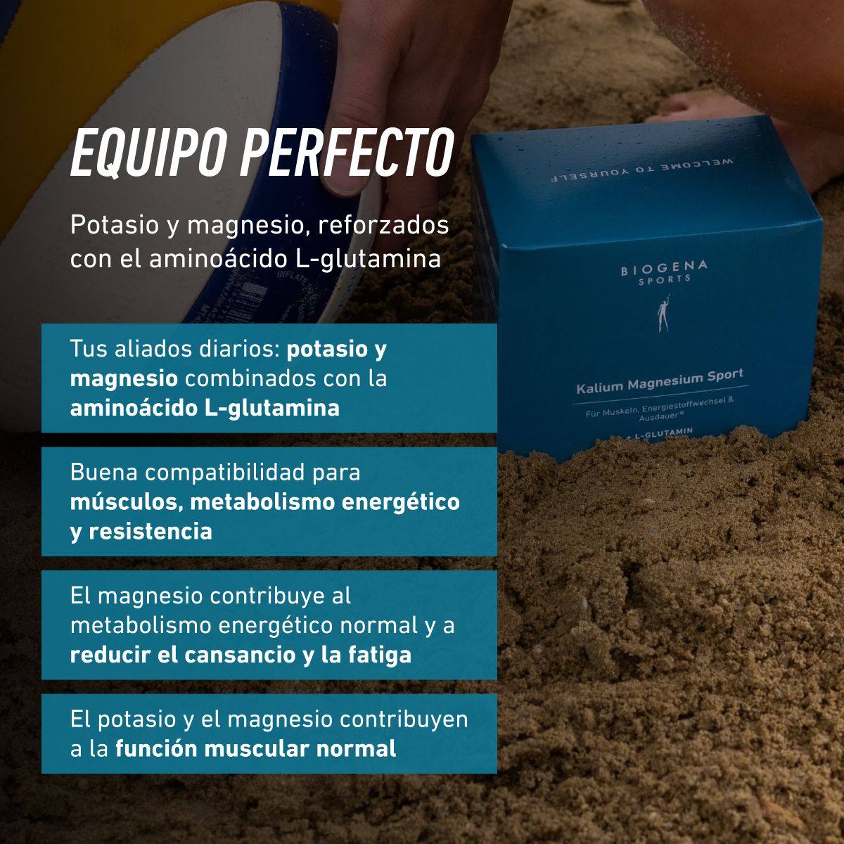Biogena Sports, Kalium Magnesium Sport, Cartón, petrol, Para los músculos, el metabolismo energético y la resistencia®