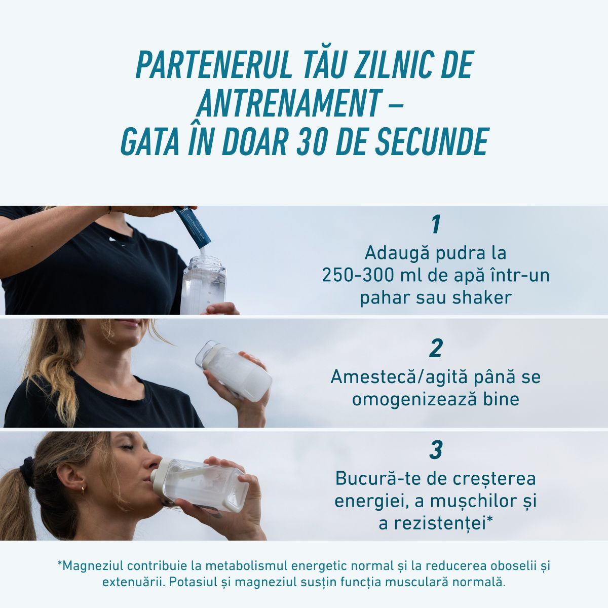 Biogena Sports, Kalium Magnesium Sport, Cutie, petrol, Pentru mușchi, metabolismul energetic și rezistență®
