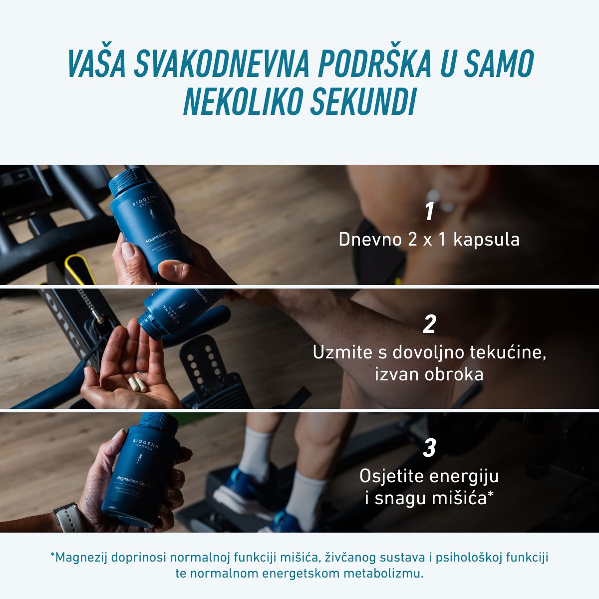 Biogena Sports, Magnesium Sport, Boca, petrol, Magnezij iz 7 spojeva i aktivirani vitamin B6