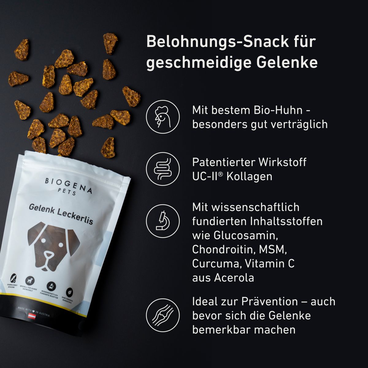 Biogena, Gelenk Leckerlis, Beutel, weiss,