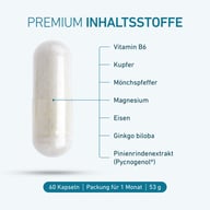 NutriFem® PMS Formula poskytuje cielený prísun mikroživín prispôsobený potrebám ženského cyklu. Premyslená receptúra s vitamínmi, minerálmi a rastlinnými extraktmi pre každodennú podporu.