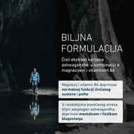 Mężczyzna stoi w ciemnej jaskini. Ashwagandha, magnez i witamina B6 wspierają prawidłowe funkcje nerwów i psychiki oraz dobre samopoczucie fizyczne i psychiczne.