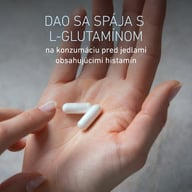 Obsahuje DAO (diaminooxidázu) a bioidentický L-glutamín v L-forme. Premyslená kombinácia dvoch zložiek v praktických kapsulách na každodenné užívanie.