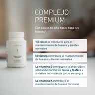 Opakowanie BIOGENA Osteo Calbon Complex z informacjami o kompleksie premium z wysoką dawką wapnia, witaminą D, fosforem i witaminą K dla kości.