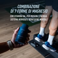 Biogena Sports Magnesium Sport z połączeniem 7 związków magnezu i aktywną witaminą B6. Magnez wspiera prawidłowe funkcjonowanie mięśni, metabolizm energetyczny, układ nerwowy oraz wspomaga prawidłowe funkcje psychologicz