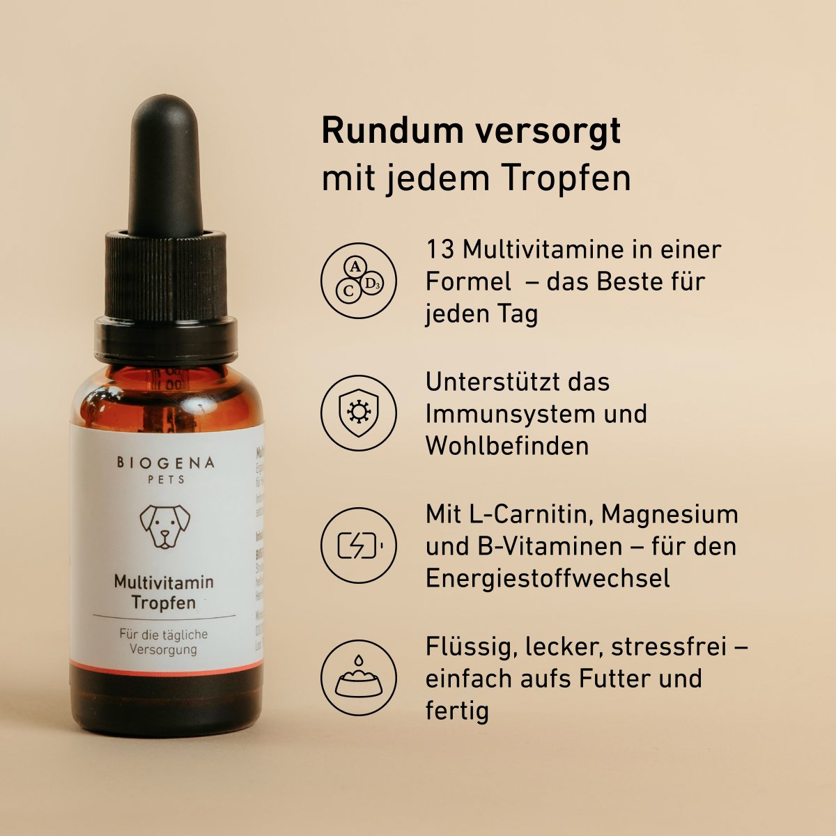 Biogena, Multivitamin Tropfen, Flasche, weiß, Für die tägliche Versorgung