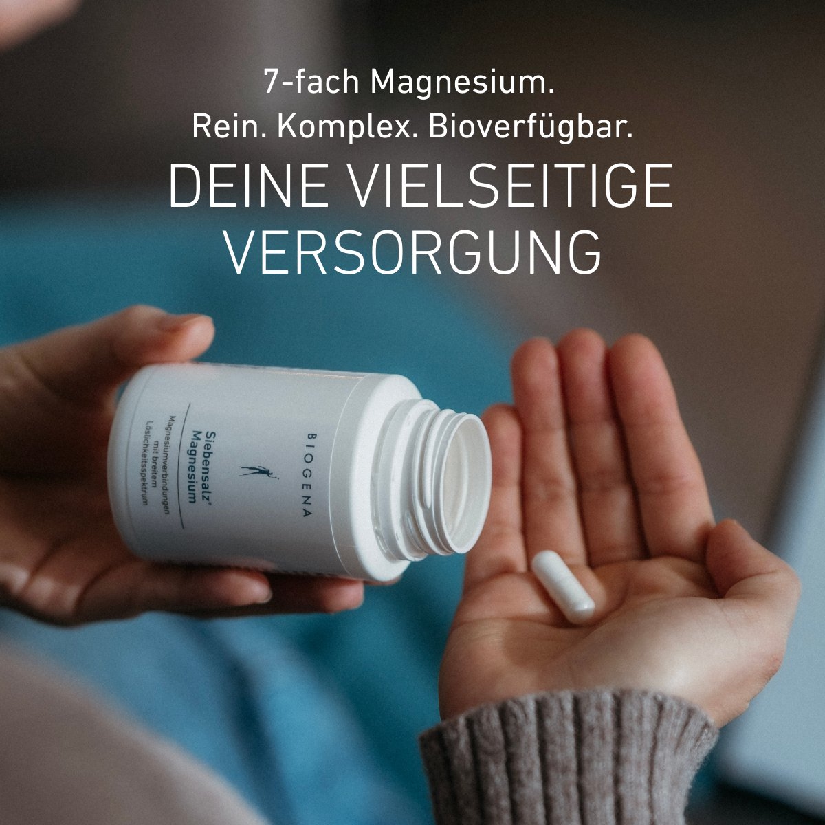 Biogena, Siebensalz® Magnesium, Flasche, weiß, Magnesiumverbindungen mit breitem Löslichkeitsspektrum