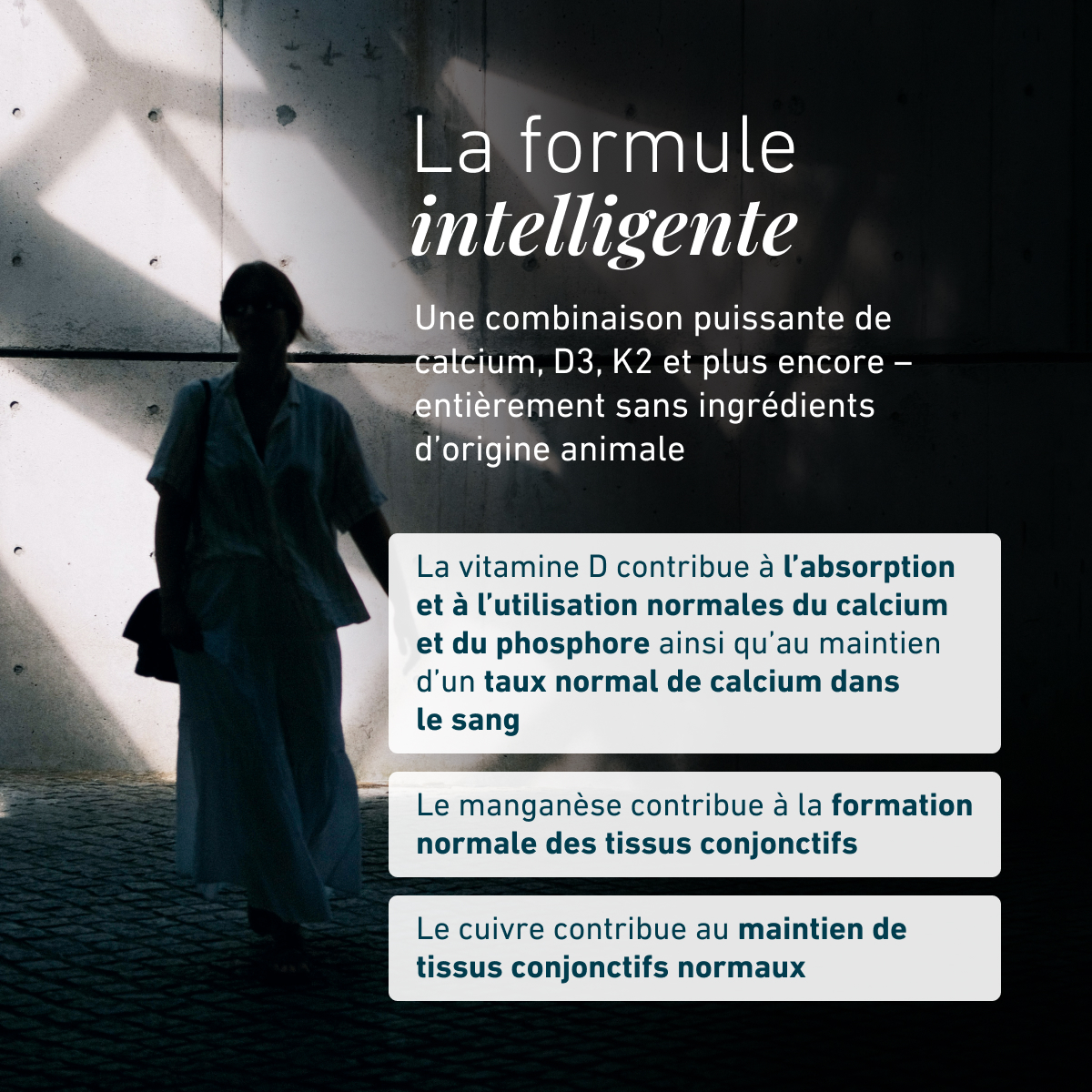 Biogena, Osteo Caldebor® vegan, Bouteille, blanc, Mélange premium de minéraux avec vitamine D3 végane et K2 MK-7 pour le maintien d’os stables®