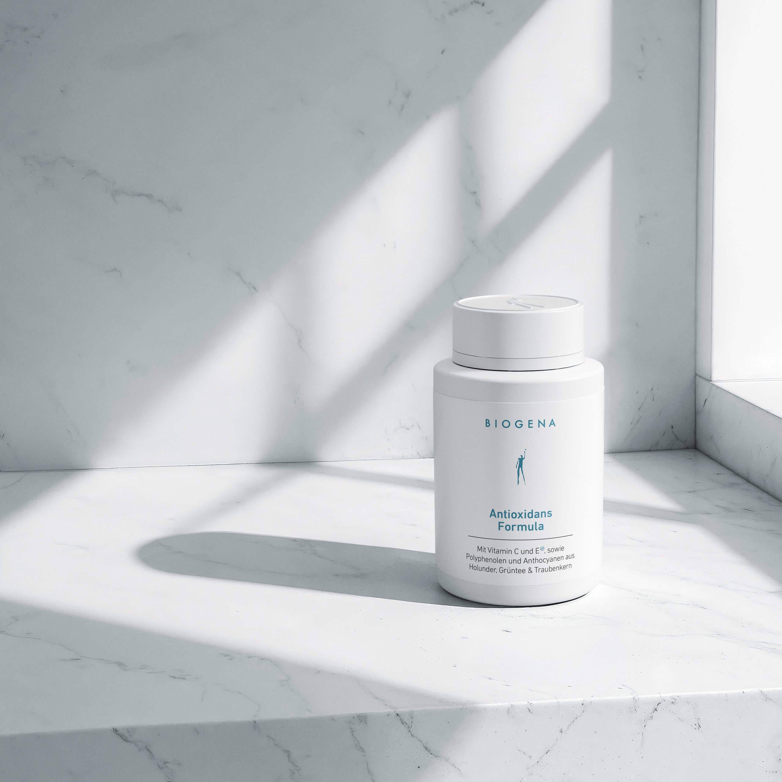 Biogena, Antioxidans Formula, Sticlă, alb, Cu vitamina C și E®, precum și polifenoli și antociani din soc, ceai verde & sâmburi de struguri