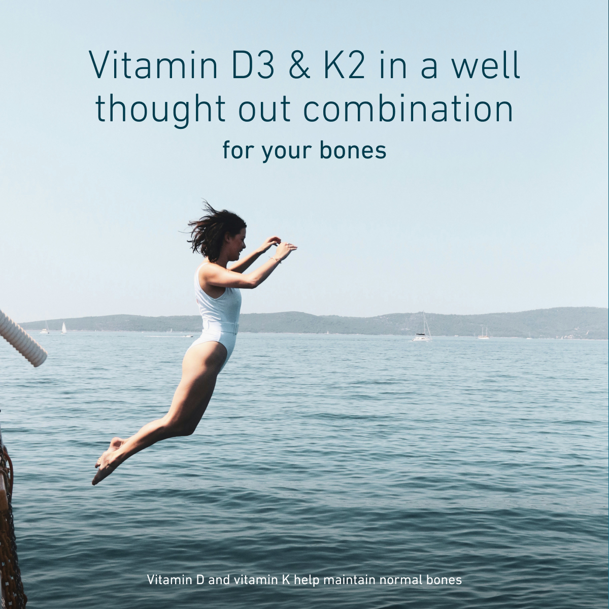 Biogena, Vitamin D₃ & K₂, Bottle, white, With flaxseed oil