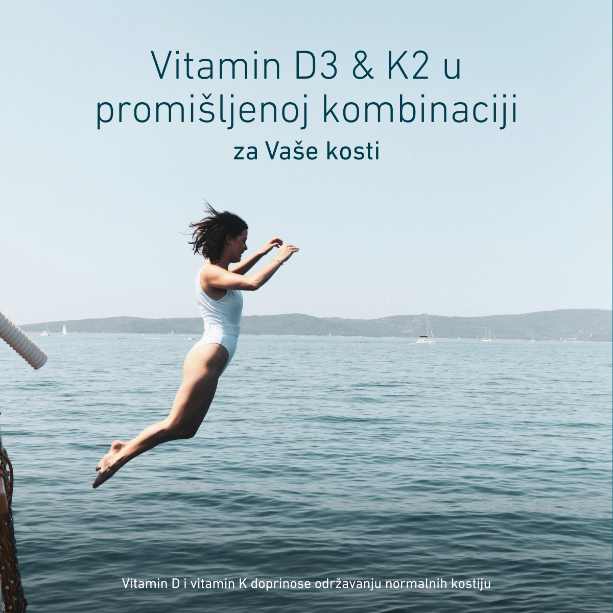 Biogena, Vitamin D₃ & K₂, Boca, bijela, S lanenim uljem