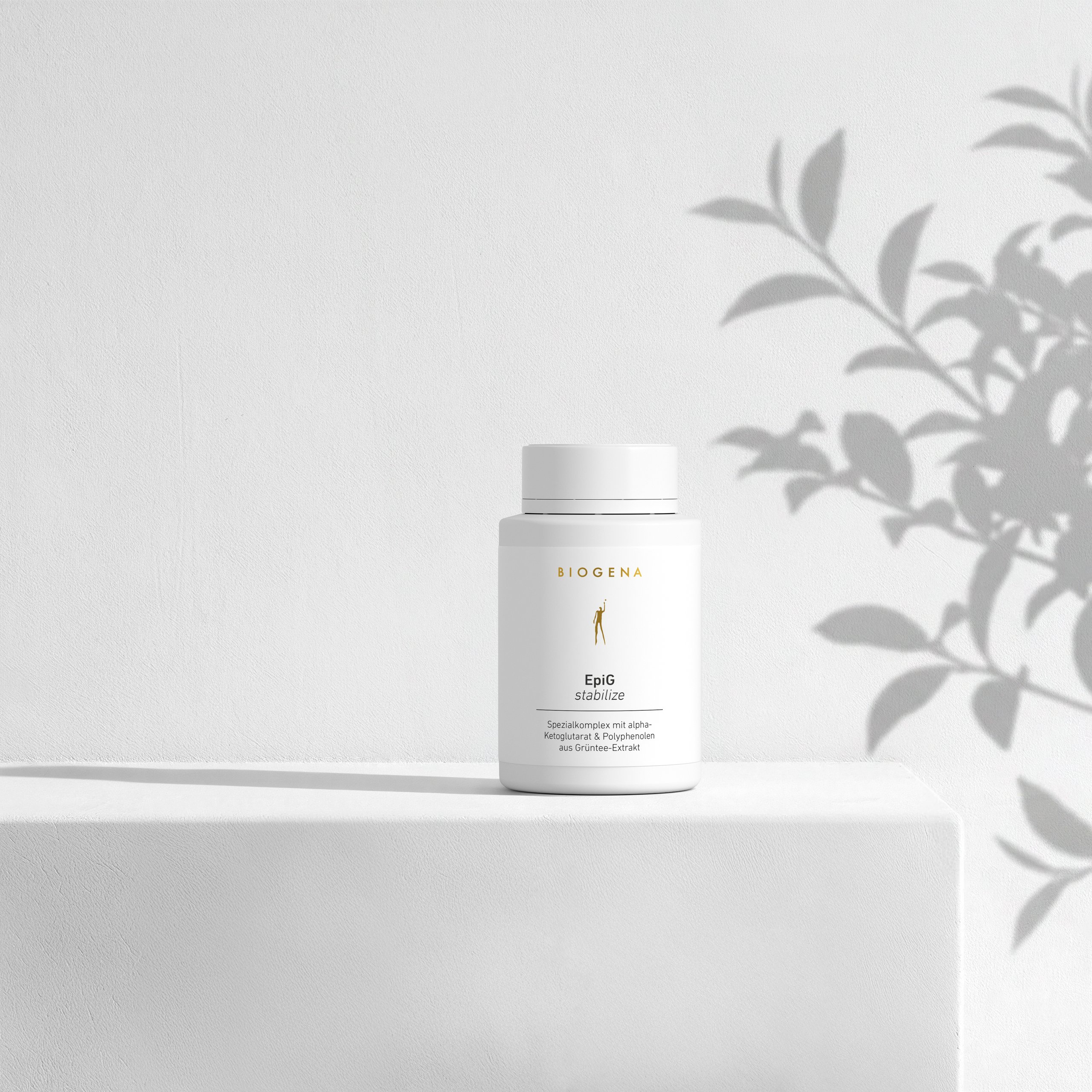 Biogena, EpiG stabilize, Sticlă, alb, Complex special cu alfa-cetoglutarat și polifenoli din extract de ceai verde