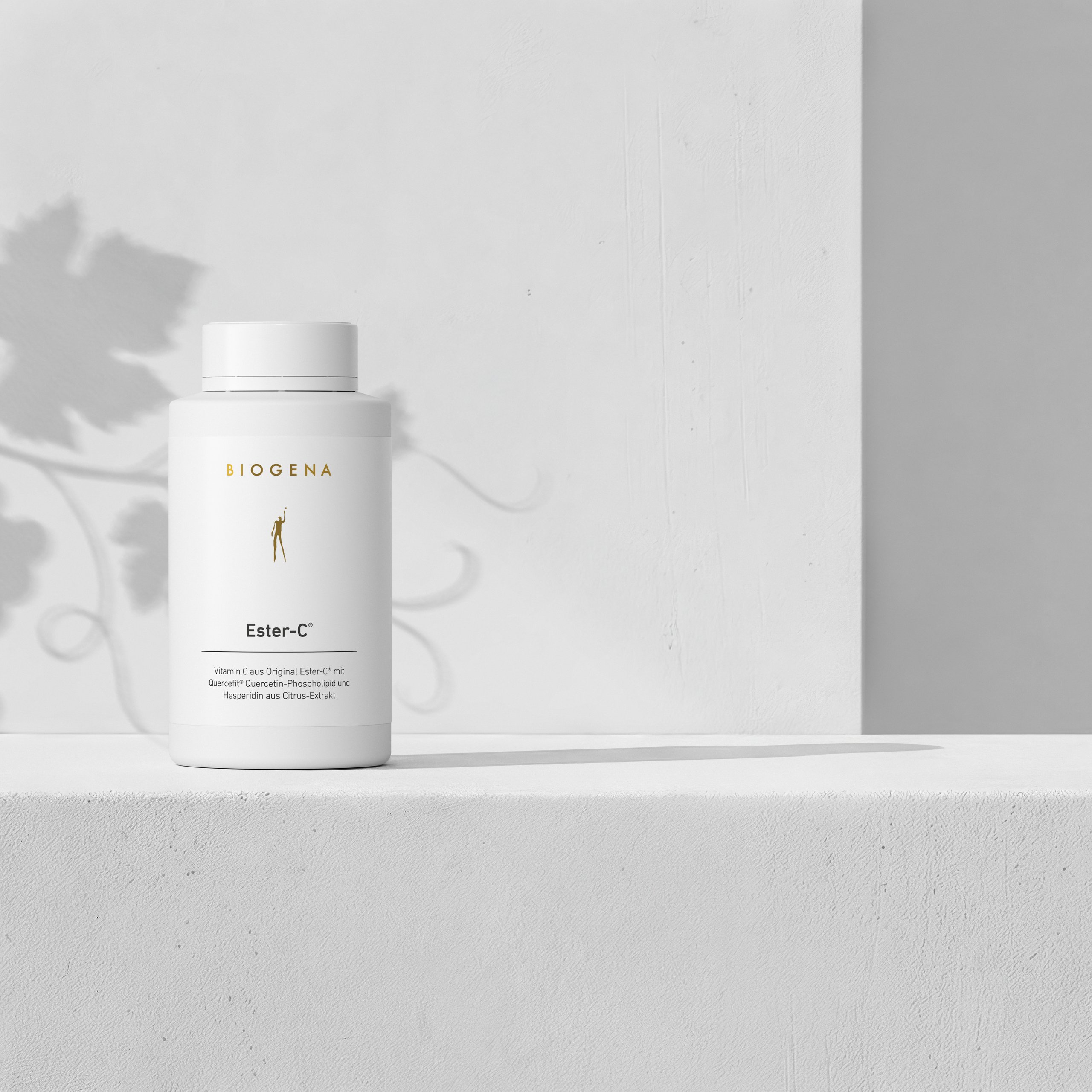 Biogena, Ester-C®, Sticlă, alb, Vitamina C din Ester-C® original cu Quercefit® fosfolipid de quercetină și hesperidină din extract de citrice