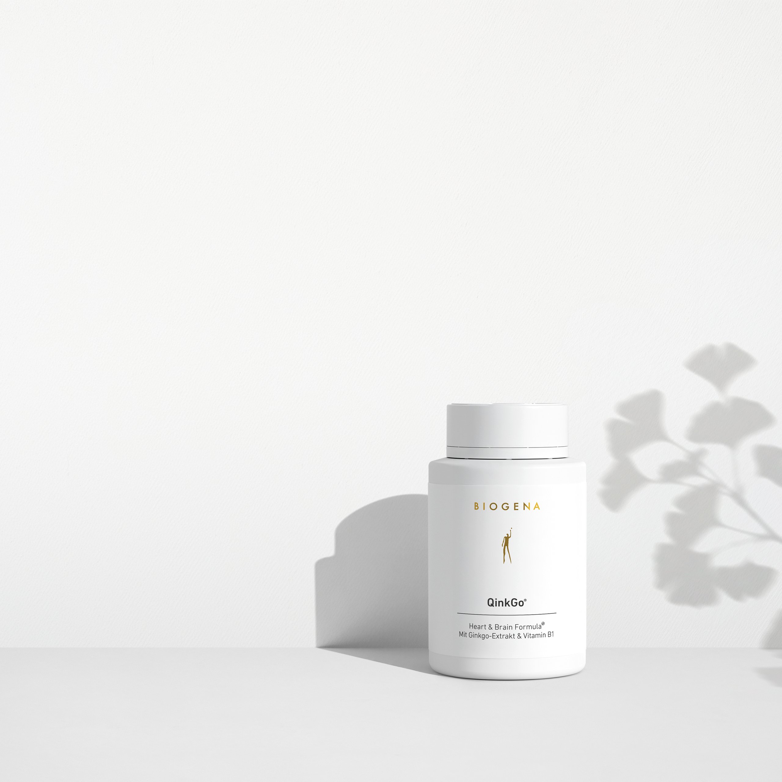 Biogena, QinkGo®, Sticlă, alb, Formulă inimă & creier® Cu extract de ginkgo & vitamina B1