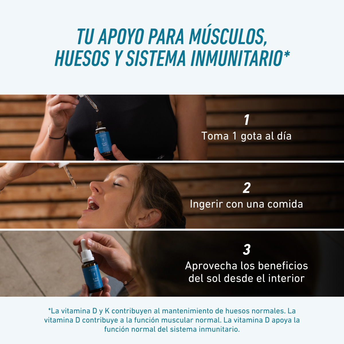 Biogena Sports, D3 & K2 liquid, Botella, petrol, Duo-Active 2000 UI D3 & 25 µg K2 MK-7