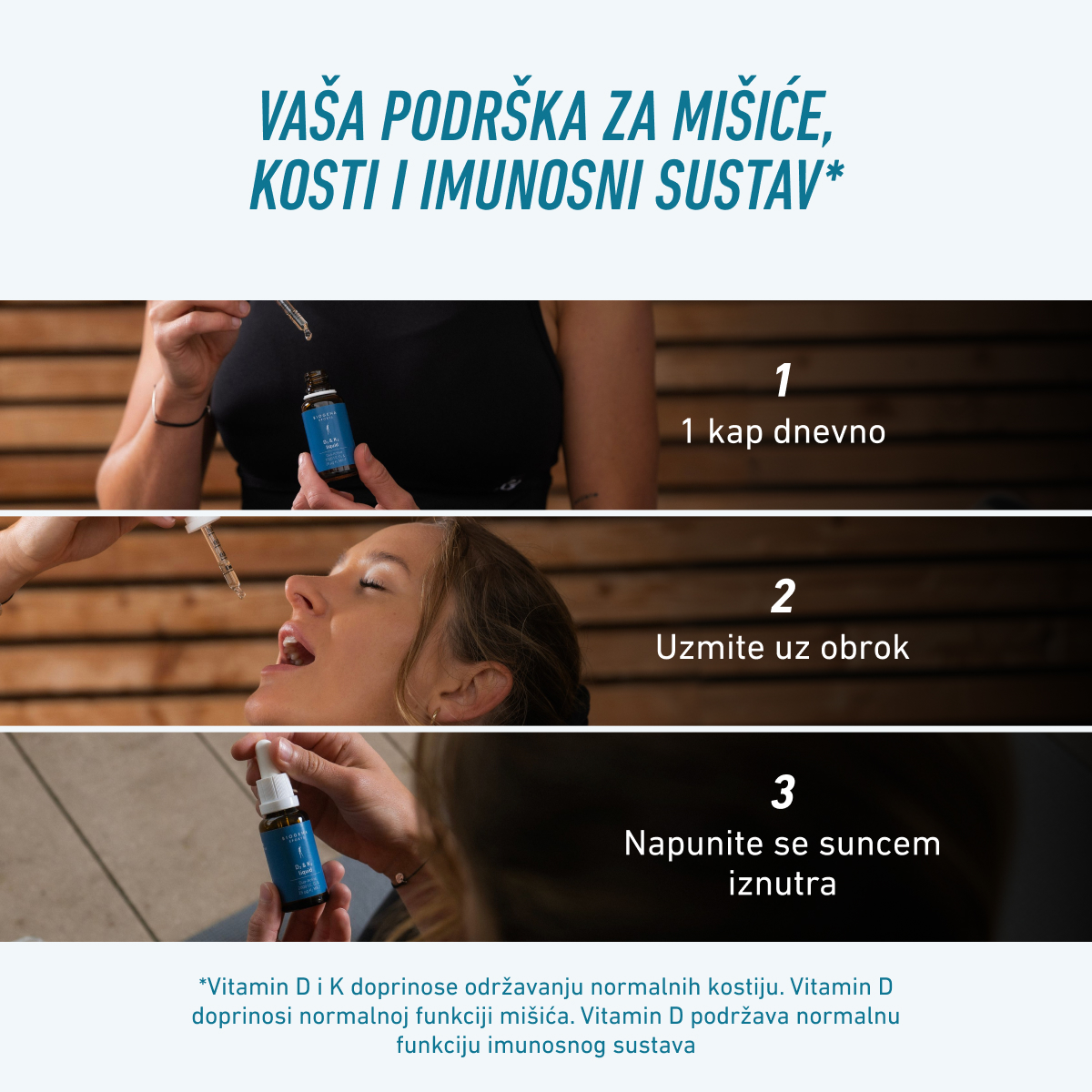 Biogena Sports, D3 & K2 liquid, Boca, petrol, Duo-Active 2000 IU D3 & 25 µg K2 MK-7