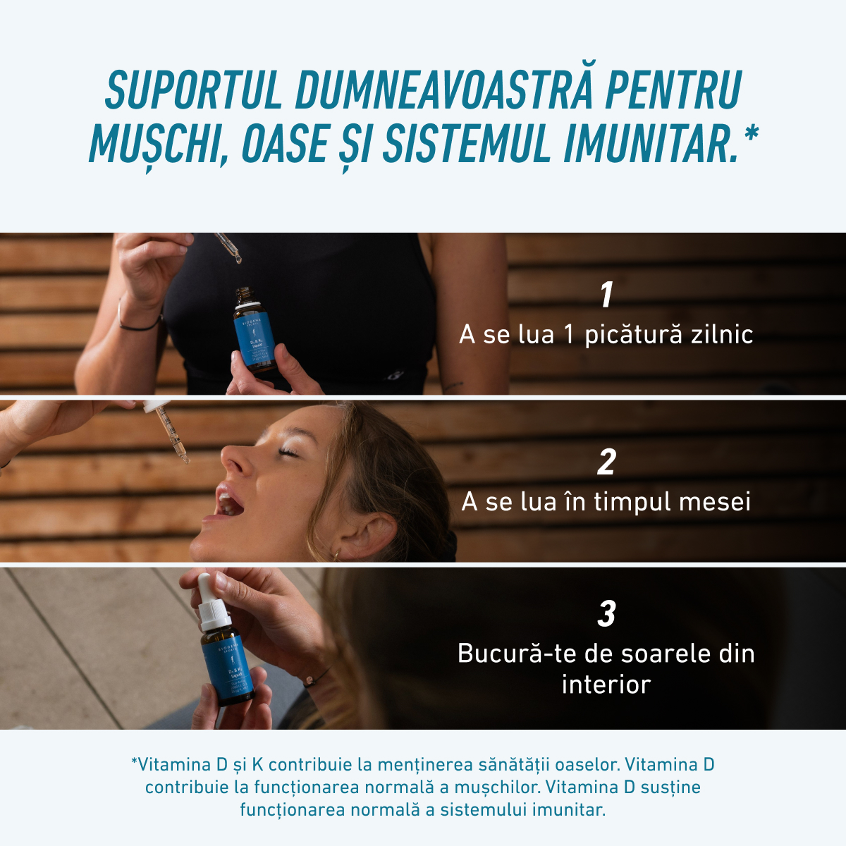 Biogena Sports, D3 & K2 liquid, Sticlă, petrol, Duo-Active 2000 UI D3 & 25 µg K2 MK-7