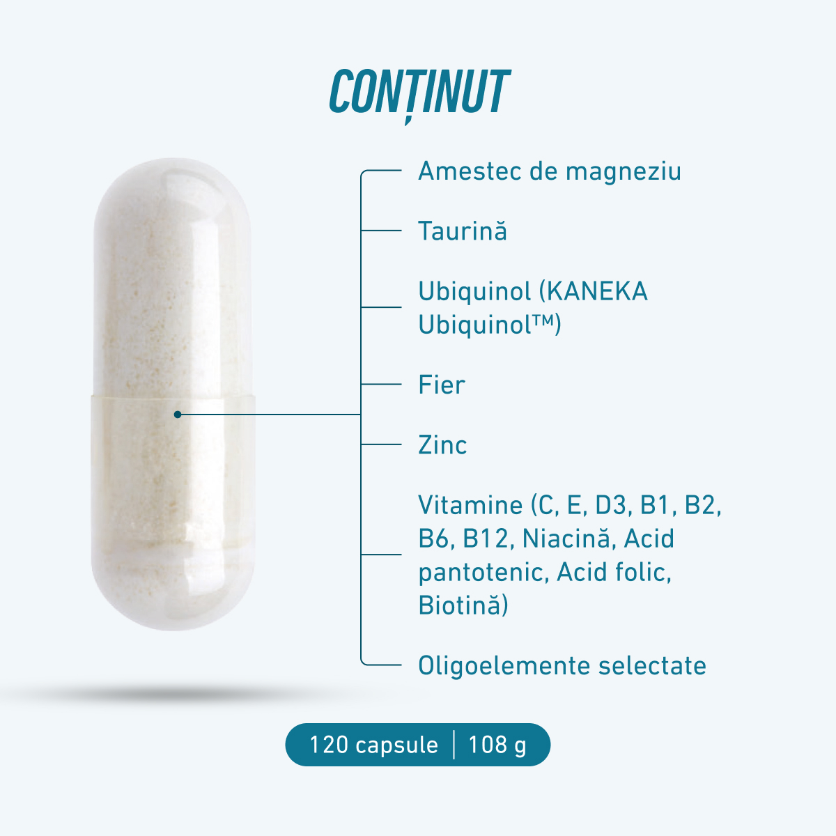Biogena Sports, Essentials, Sticlă, petrol, Aport de bază special pentru energie și focus în fiecare fază de antrenament®