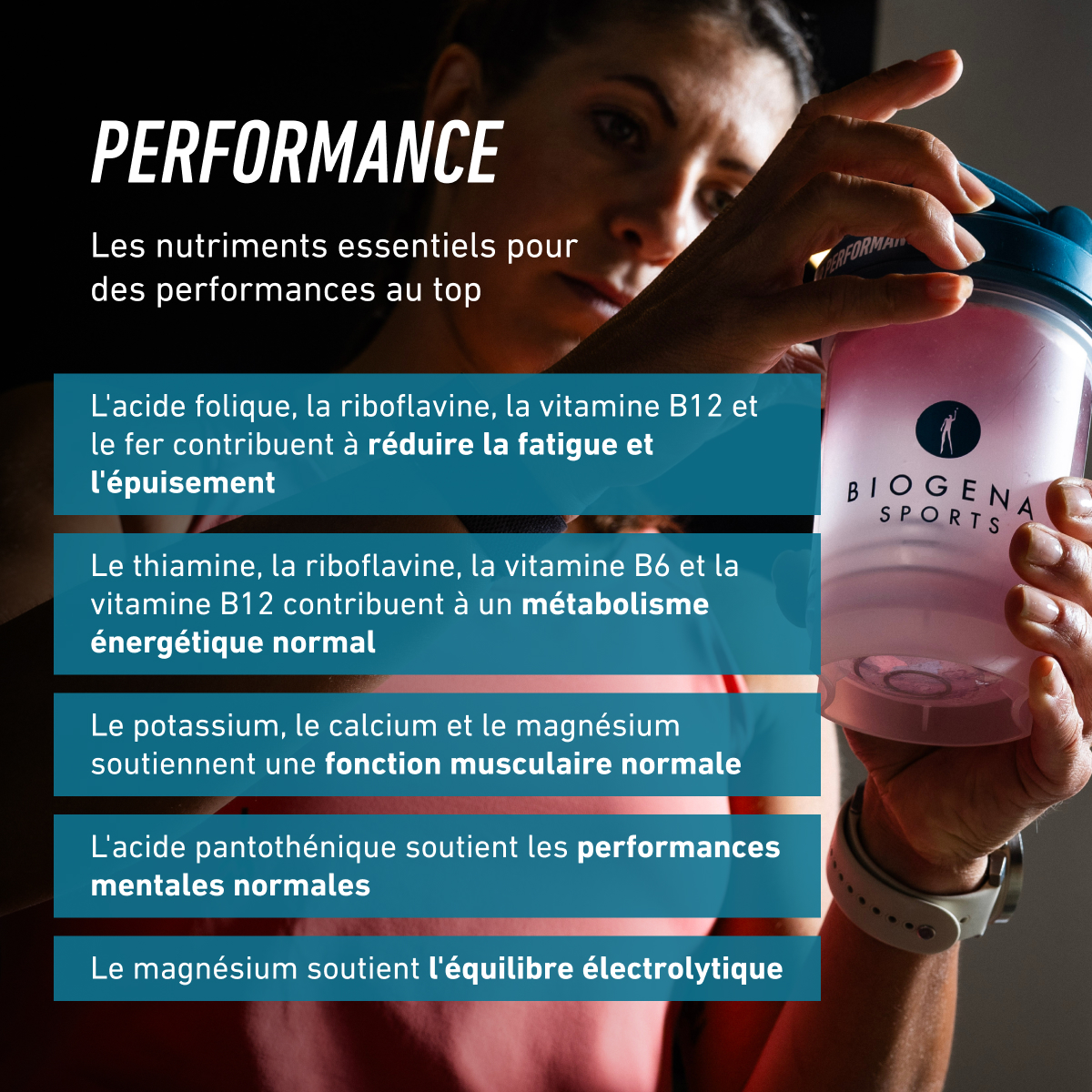 Biogena Sports, Performance, Carton, pétrole, Formule de performance pour des performances de pointe – puissance mise au point 34 ingrédients sélectionnés scientifiquement BY MARCEL HIRSCHER – FRUITY TASTE