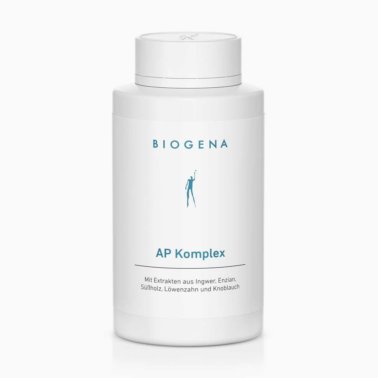 Biogena, AP Komplex, Flasche, weiß, Mit Extrakten aus Ingwer, Enzian, Süßholz, Löwenzahn und Knoblauch